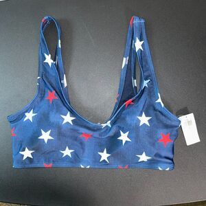 Old Navy M Scoop-Neck Bikini Top — Star Print Swim, NWT Online Exclusive